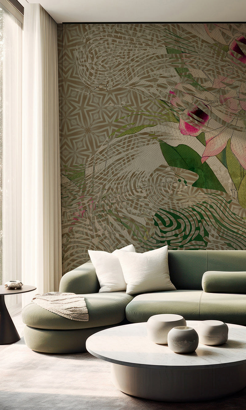 Muance Rainbow Tropics Khaki Green MU15085 Sample