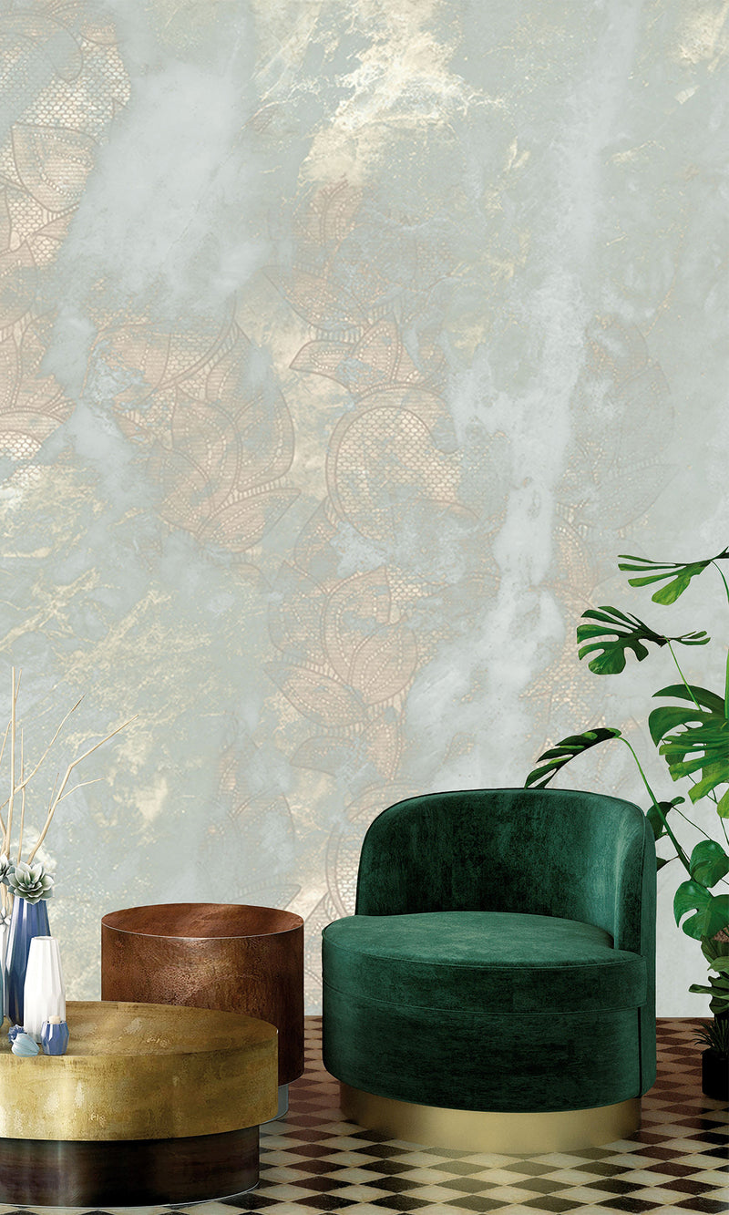 Muance Soft Marble Pastel Aqua MU15089 Sample
