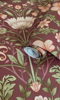 Xanadu Emiliana Maroon Wallpaper 91470