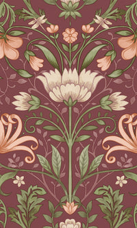 Xanadu Emiliana Maroon Wallpaper 91470