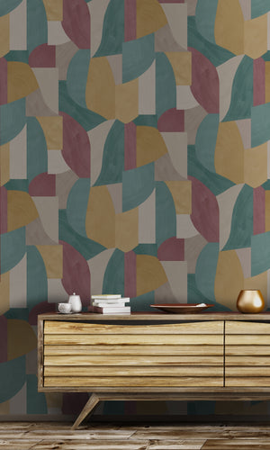 Xanadu Ennedi Maroon Ochre Wallpaper 91510