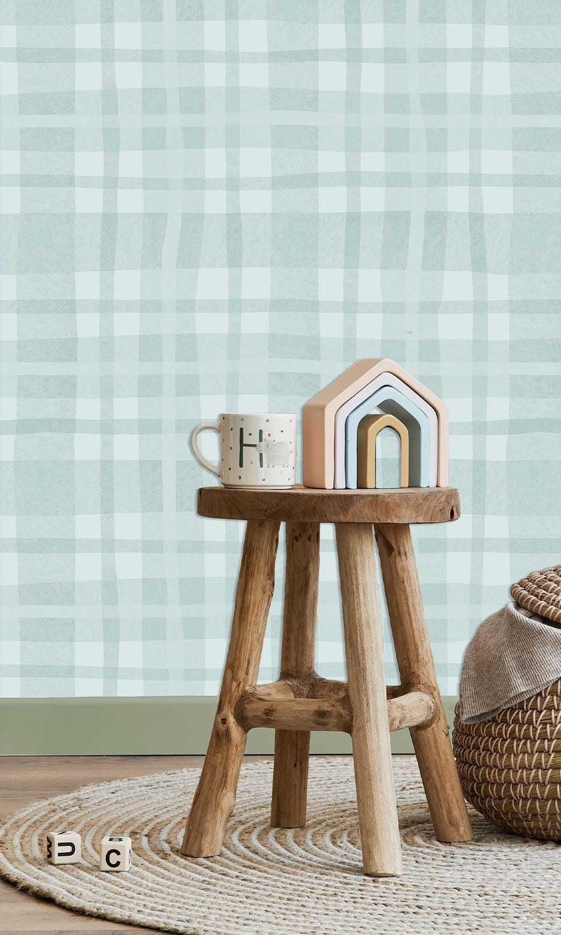 Adventure Awaits Ivy Plaid Sky Blue 14001