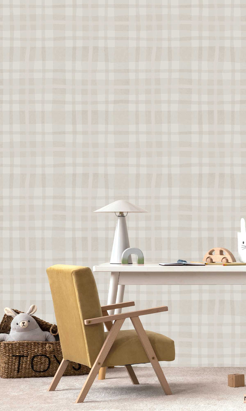 Adventure Awaits Ivy Plaid Warm Grey 14002