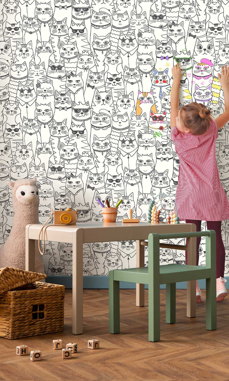 Adventure Awaits Colour-me Cats Black/White 14070