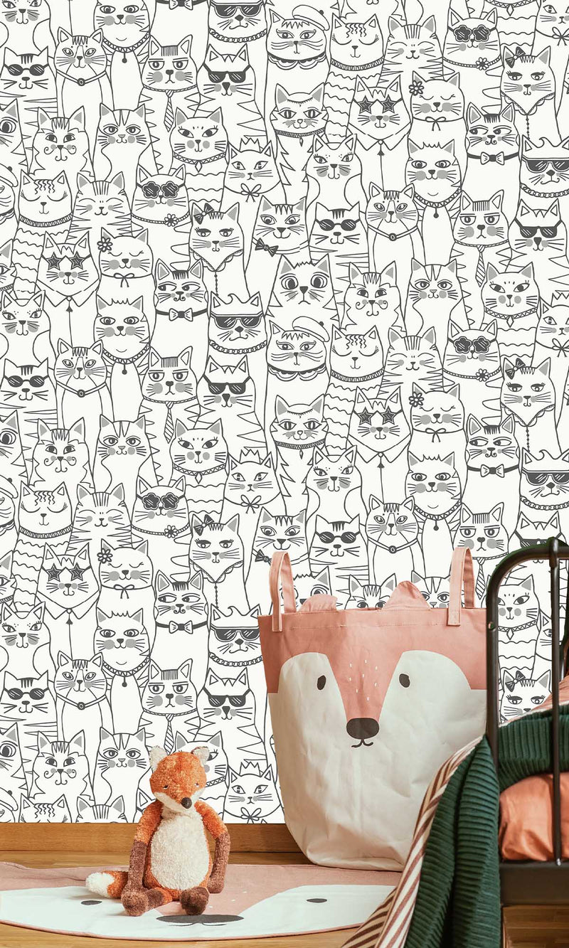 Adventure Awaits Colour-me Cats Black/White 14070