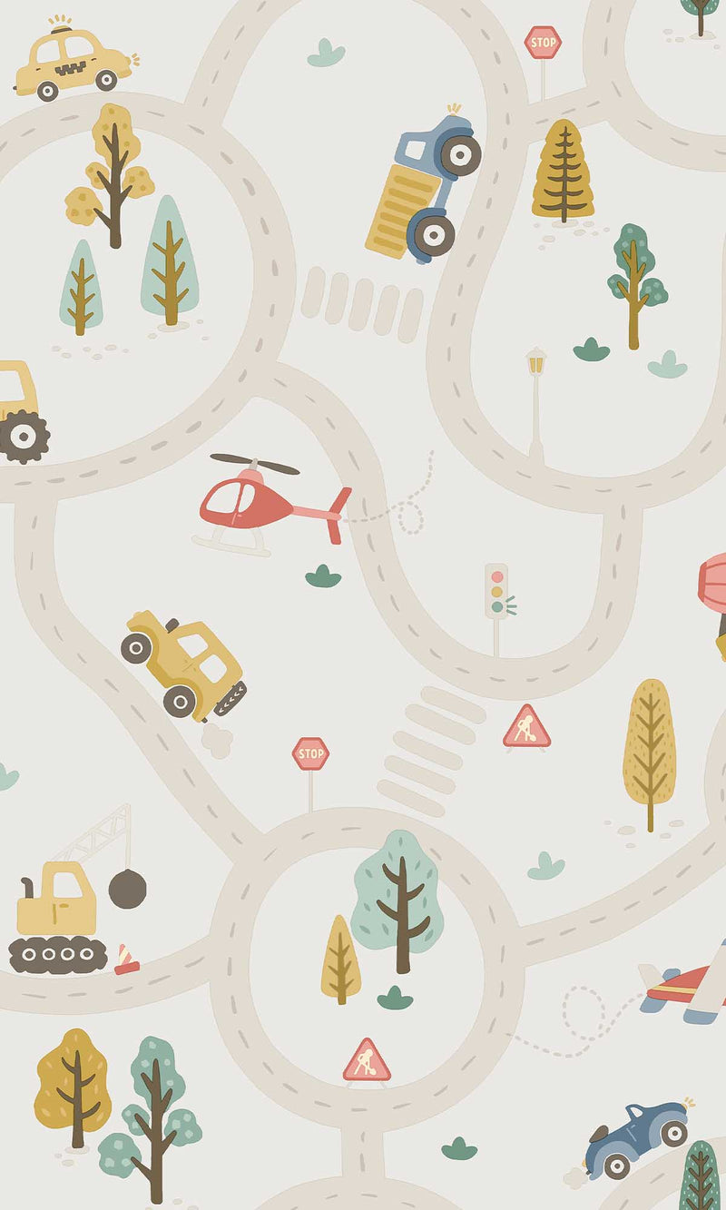 Adventure Awaits Roundabout Road Cream/Multi 14080