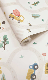 Adventure Awaits Roundabout Road Cream/Multi 14080