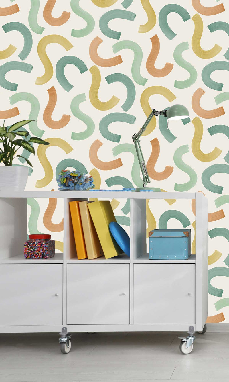 Adventure Awaits Curly Confetti Teal/Ochre/Orange 14111