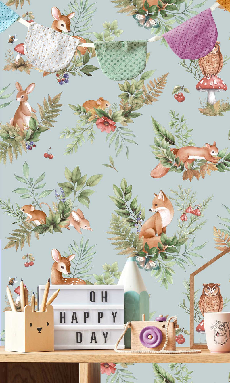 Adventure Awaits Forest Friends Duck Egg Blue 14120