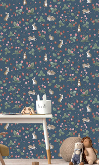 Adventure Awaits Bunnies & Berries Navy 14142
