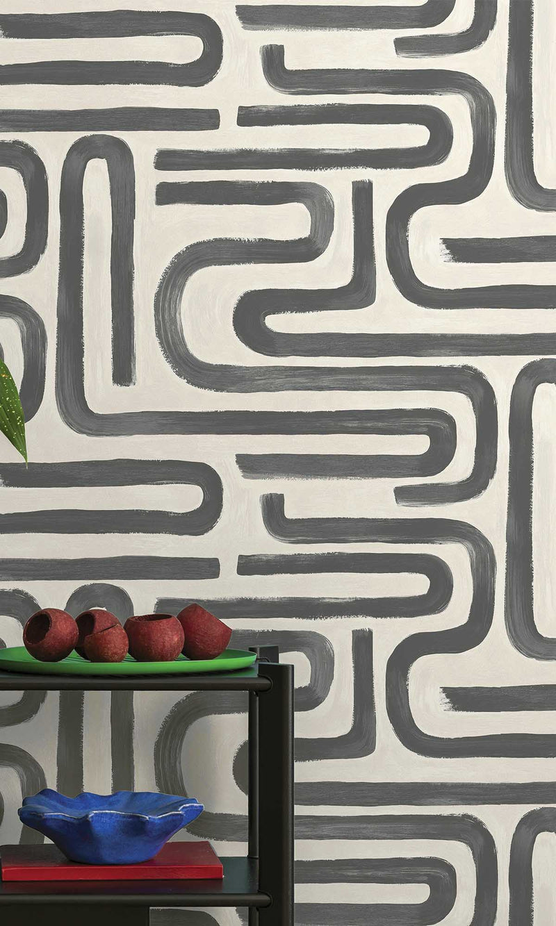 Imaginarium 3 Brushed Geo Charcoal Cream 14233