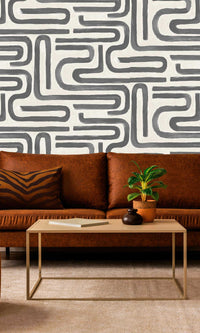 Imaginarium 3 Brushed Geo Charcoal Cream 14233