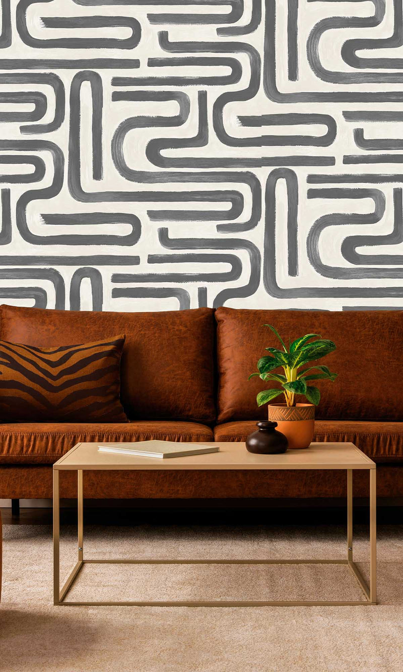 Imaginarium 3 Brushed Geo Charcoal Cream 14233