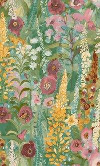 Inia Delphinium Forest Multicolor - Green A74601