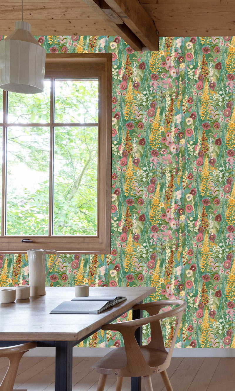 Inia Delphinium Forest Multicolor - Green A74601