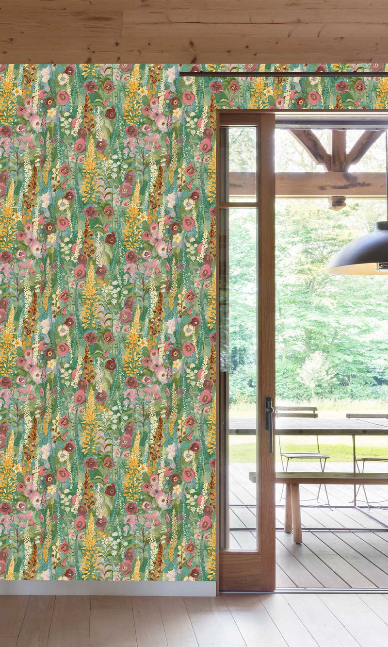 Inia Delphinium Forest Multicolor - Green A74601