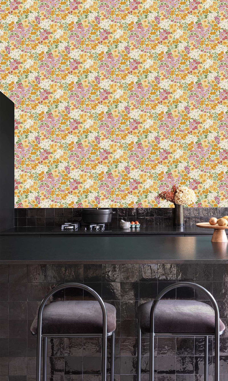 Inia Ditsy Flowers Multicolor - Gold A80501