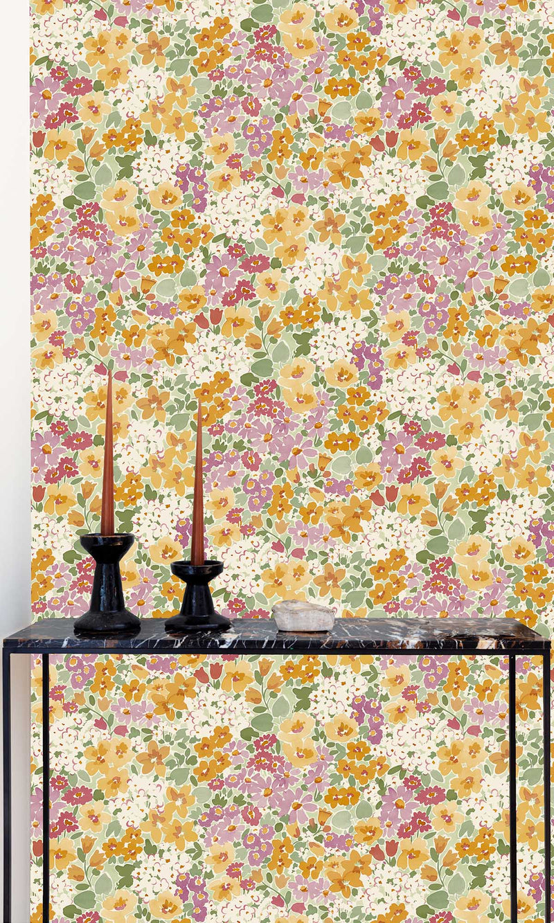 Inia Ditsy Flowers Multicolor - Gold A80501