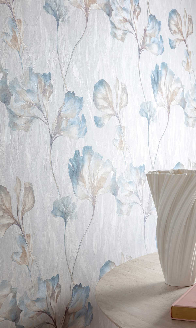 Very Silk Flower Pewter Blue VE3307