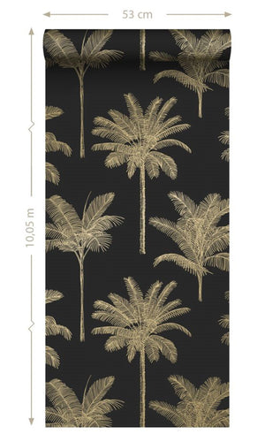 Origin Paradise Black and Gold Palm Trees 139322