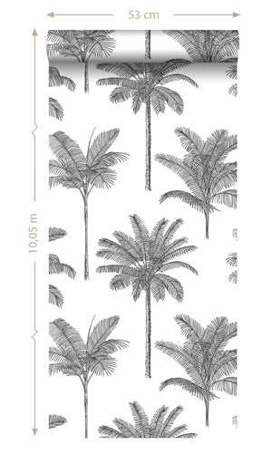 Origin Paradise Black and White Palm Trees 139162