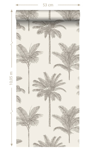 Origin Paradise Light Beige Palm Trees 139163