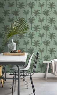 Origin Paradise Grayish Green Palm Trees 139165