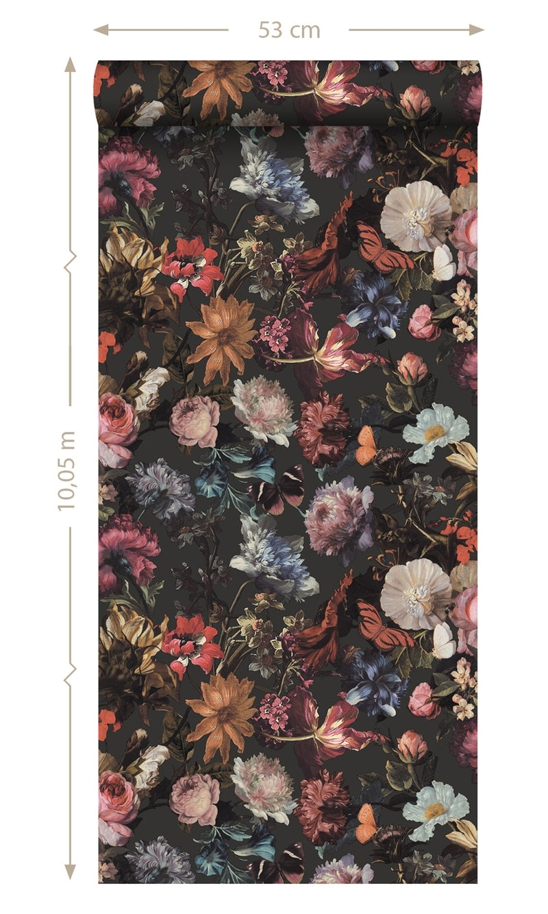 Origin Dark Gray Paradise Flowers 139172