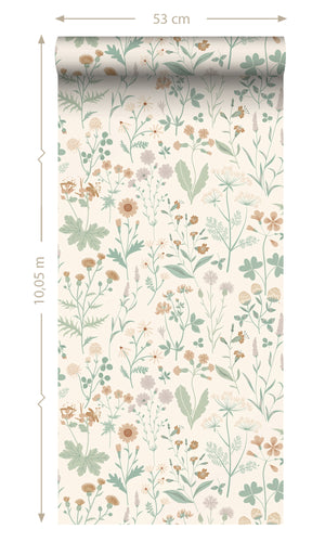 Origin Green and Multi-colored Vintage Wildflowers 139481