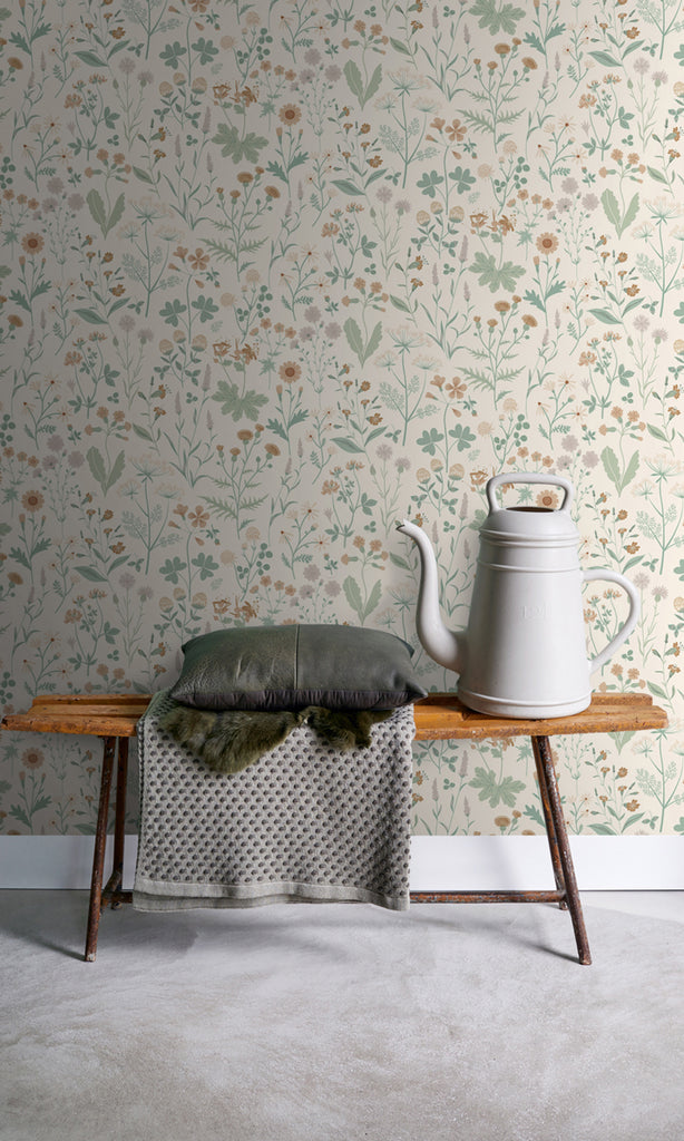 Origin Green and Multi-colored Vintage Wildflowers 139481
