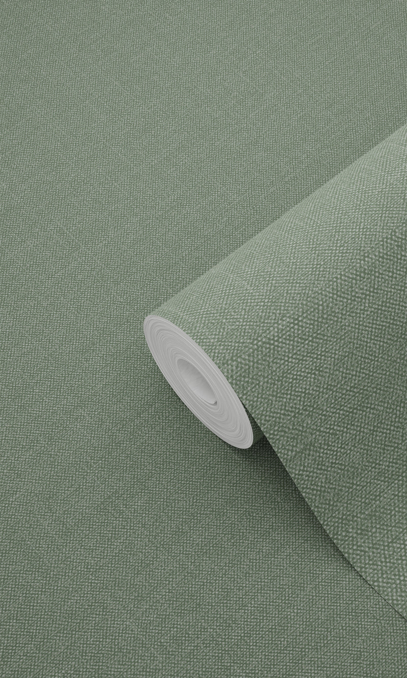 Origin Jade Green Blush Linen Texture Plain 148745