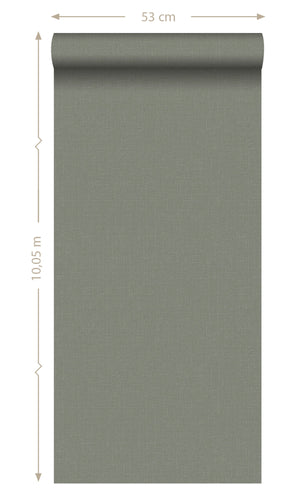 Origin Greyed Olive Green Blush Linen Texture Plain 148746