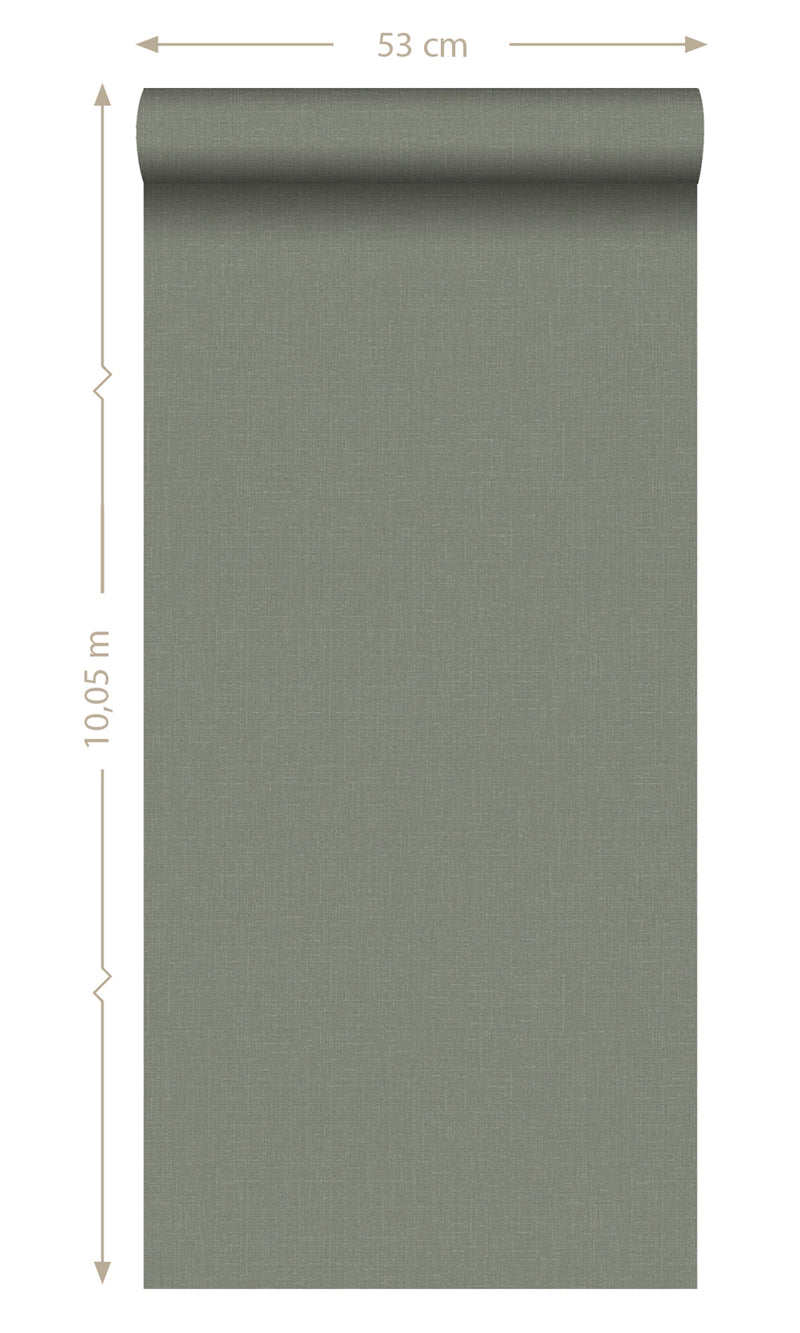 Origin Greyed Olive Green Blush Linen Texture Plain 148746