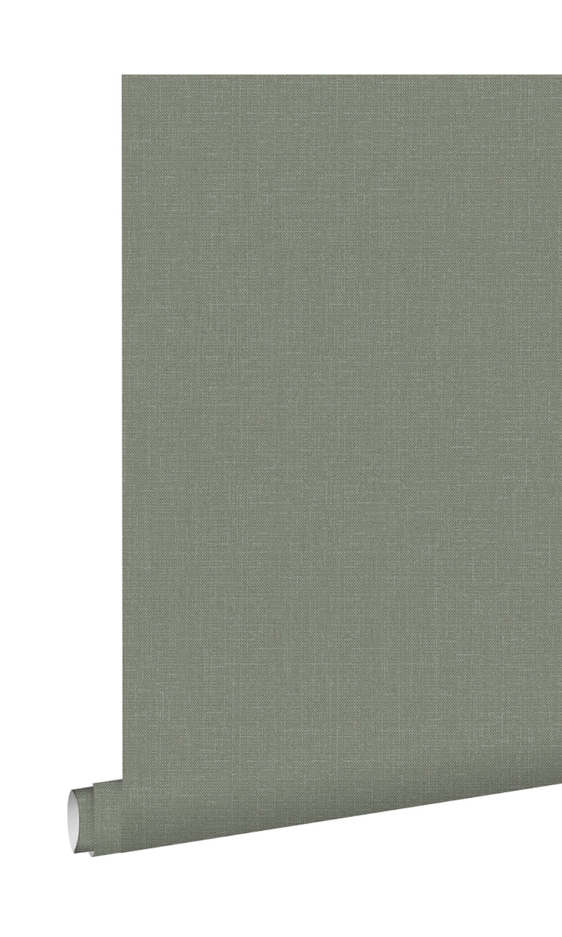 Origin Greyed Olive Green Blush Linen Texture Plain 148746