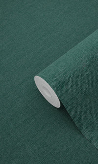 Origin Petrol Green Blush Linen Texture Plain 148747