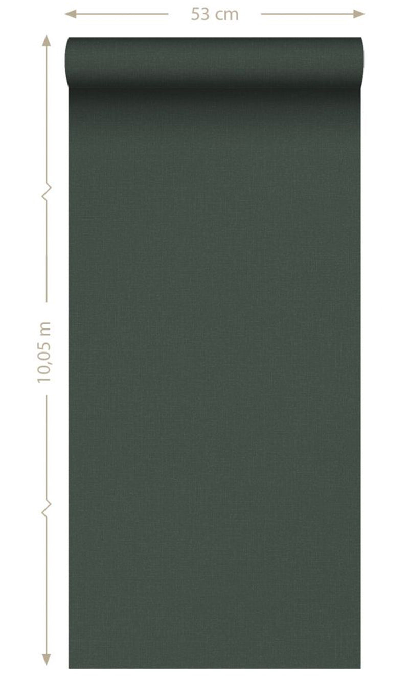 Origin Dark Green Blush Linen Texture Plain 148755