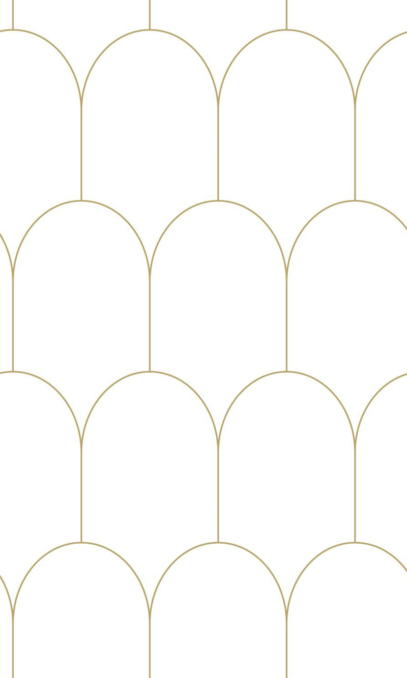 Origin White and Gold Art Deco Motif 139139