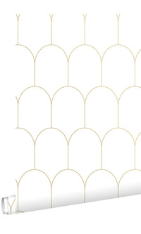 Origin White and Gold Art Deco Motif 139139