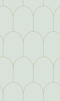 Origin Mint Green and Gold Art Deco Motif 139202