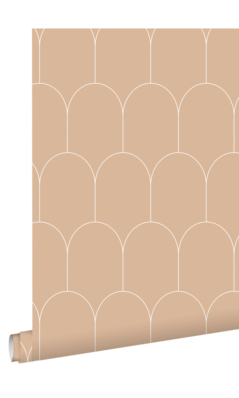 Origin Peach Pink and White Art Deco Motif 139203