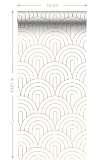 Origin White and Gold Art Deco Arches 139215