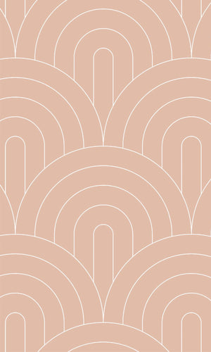 Origin Peach Pink Art Deco Arches 139218