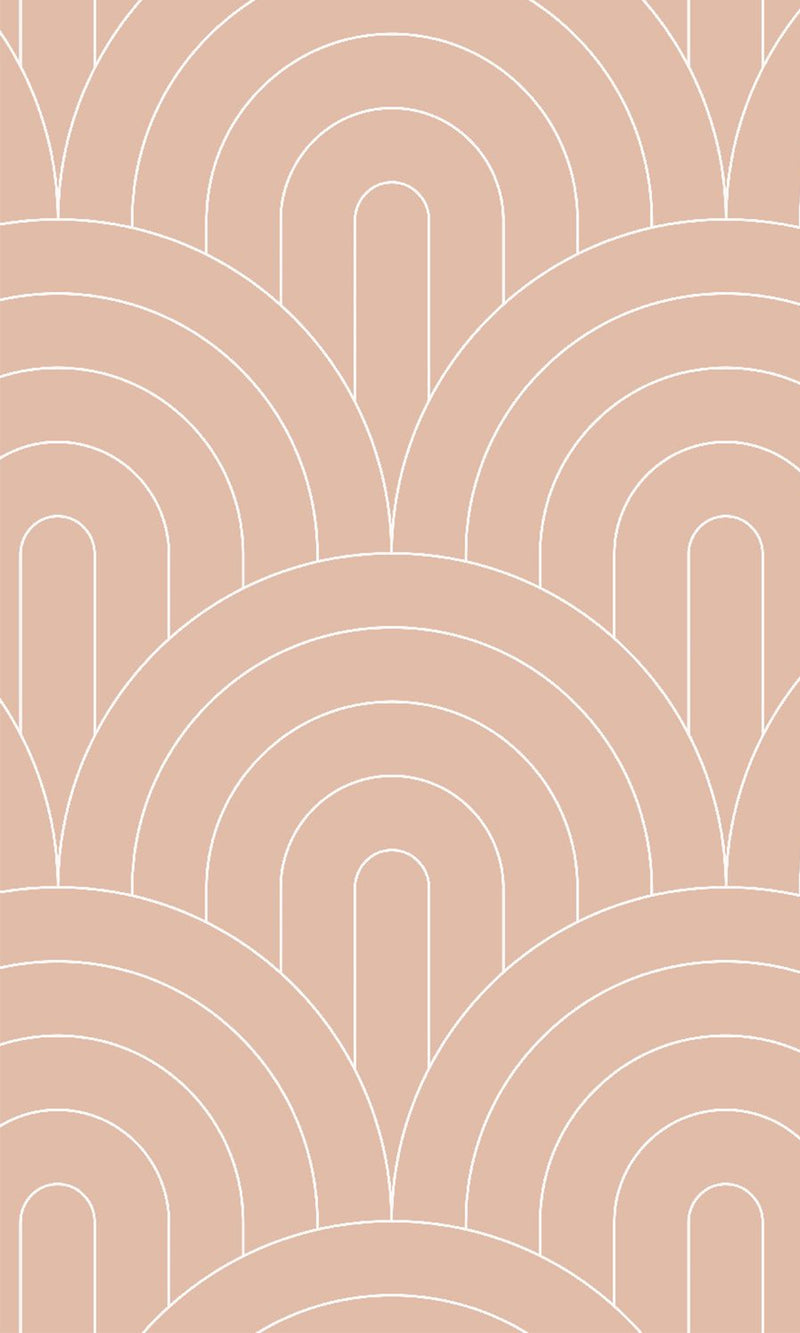 Origin Peach Pink Art Deco Arches 139218