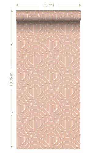 Origin Peach Pink Art Deco Arches 139218