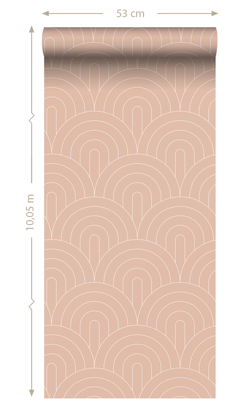 Origin Peach Pink Art Deco Arches 139218