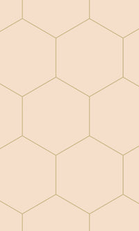 Origin Light Peach Pink Art Deco Honeycomb 139226