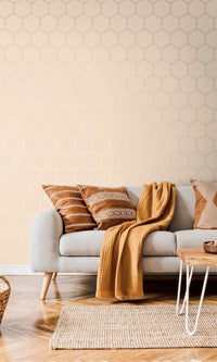 Origin Light Peach Pink Art Deco Honeycomb 139226