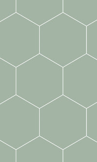 Origin Grayish Green and White Art Deco Honeycomb 139227