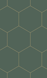 Origin Dark Green and Gold Art Deco Honeycomb 139228