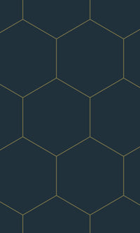 Origin Dark Blue and Gold Art Deco Honeycomb 139237